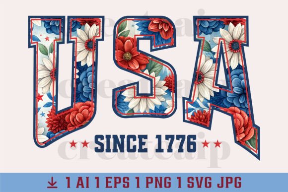 4th of July USA Since 1776 PNG Floral: A Designer's Guide