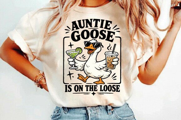 Auntie Goose PNG: Funny, Creative Design Asset