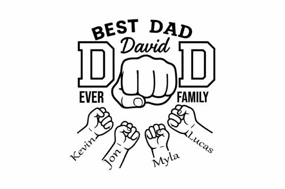 Best Dad Family Fist Bump: A Modern Design Asset