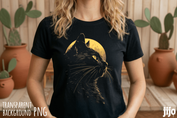 Enchanting Cat Moon Silhouette: Design Guide for Creators