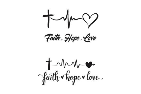 Faith Hope Love Cross Heartbeat SVG: A Modern Design Asset