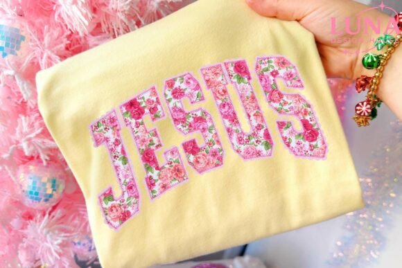 Floral Jesus Sublimation: Elevate Christian Design