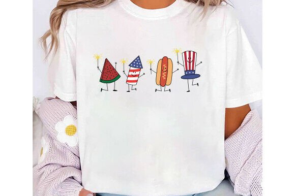 Patriotic Doodle PNG & Firework PNG: USA Design Assets