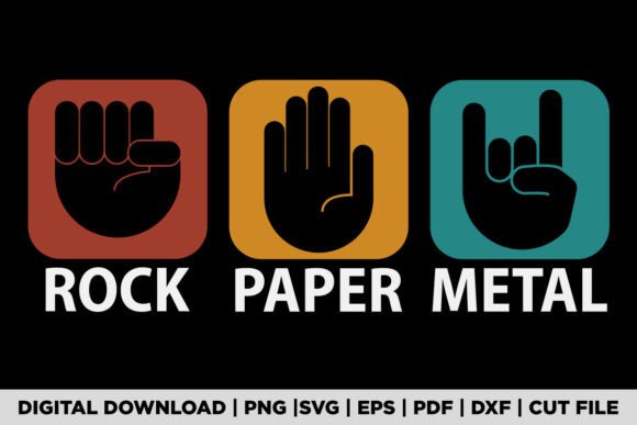 Rock Paper Metal: Heavy Metal Music Design Assets