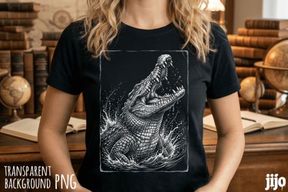 Wildlife Design Assets: The Power of the Crocodile PNG