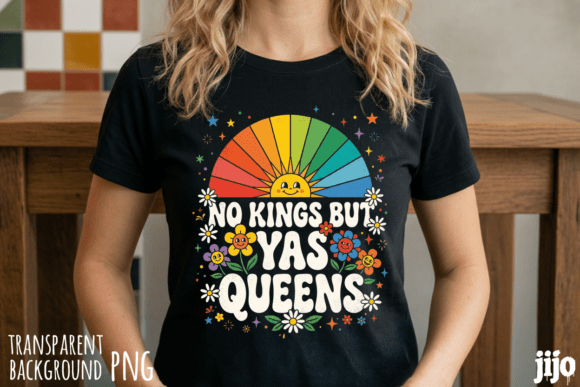 Yas Queens Rainbow Flowers PNG: A Bold Graphic for Pride & Beyond